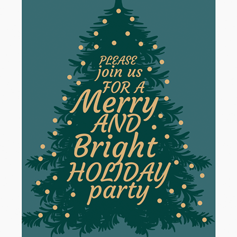 Merry and Bright Holiday Party Invite